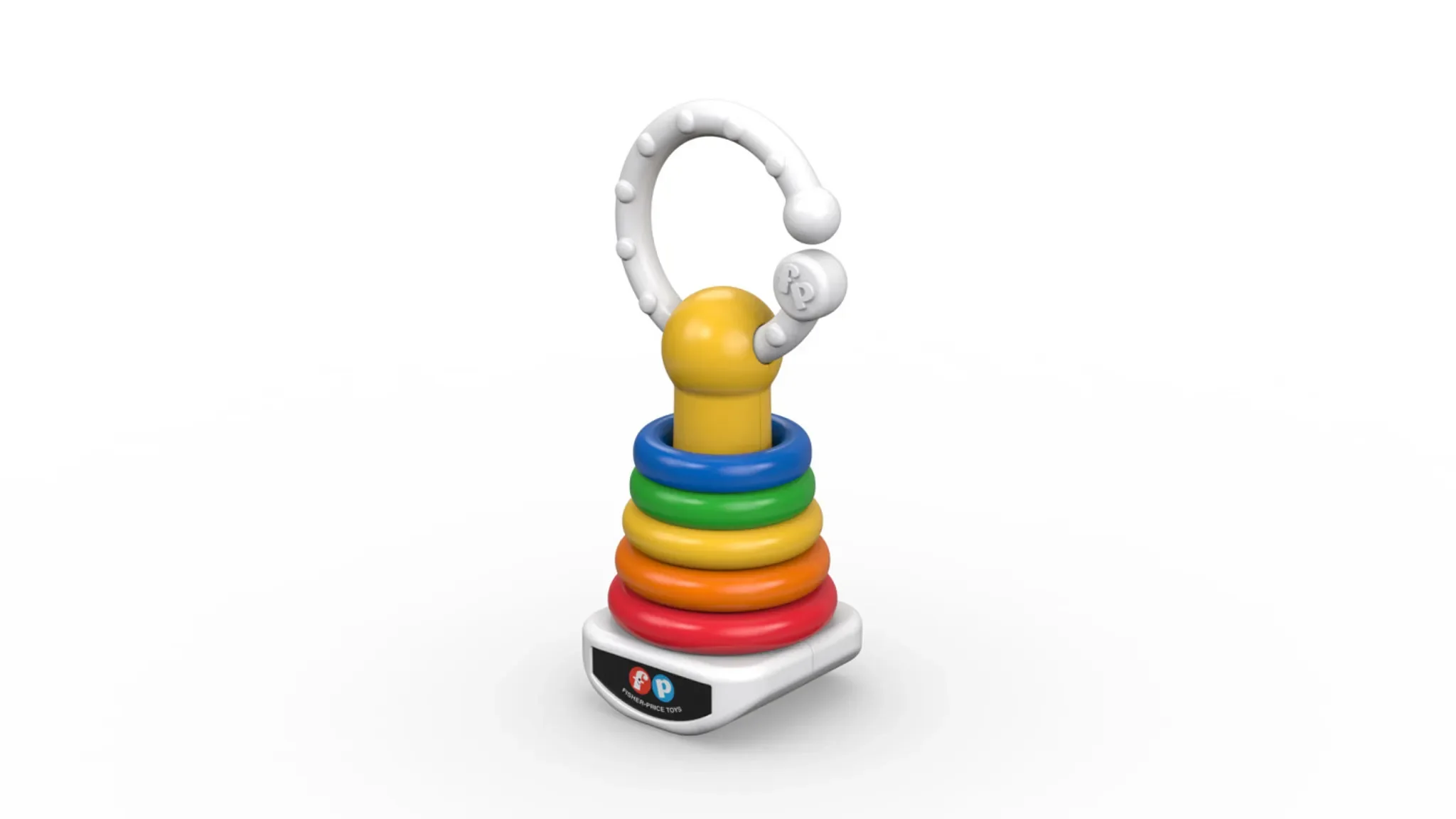 Farbring-Rassel – klassisches Babyspielzeug mit bunten Ringen